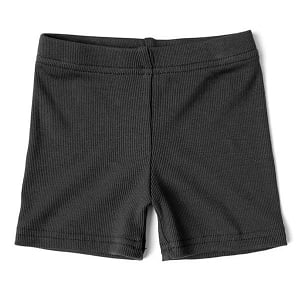 LB Ribbed Biker Shorts - Charcoal
