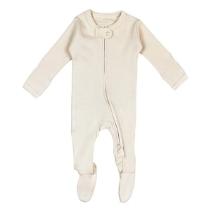  Organic 2-Way Zip Footie - Buttercream