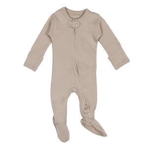 Organic 2-Way Zip Footie - Oatmeal