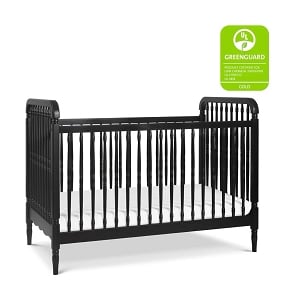Liberty 3-in-1 Convertible Spindle Crib with Toddler Bed Conversion Kit - Black