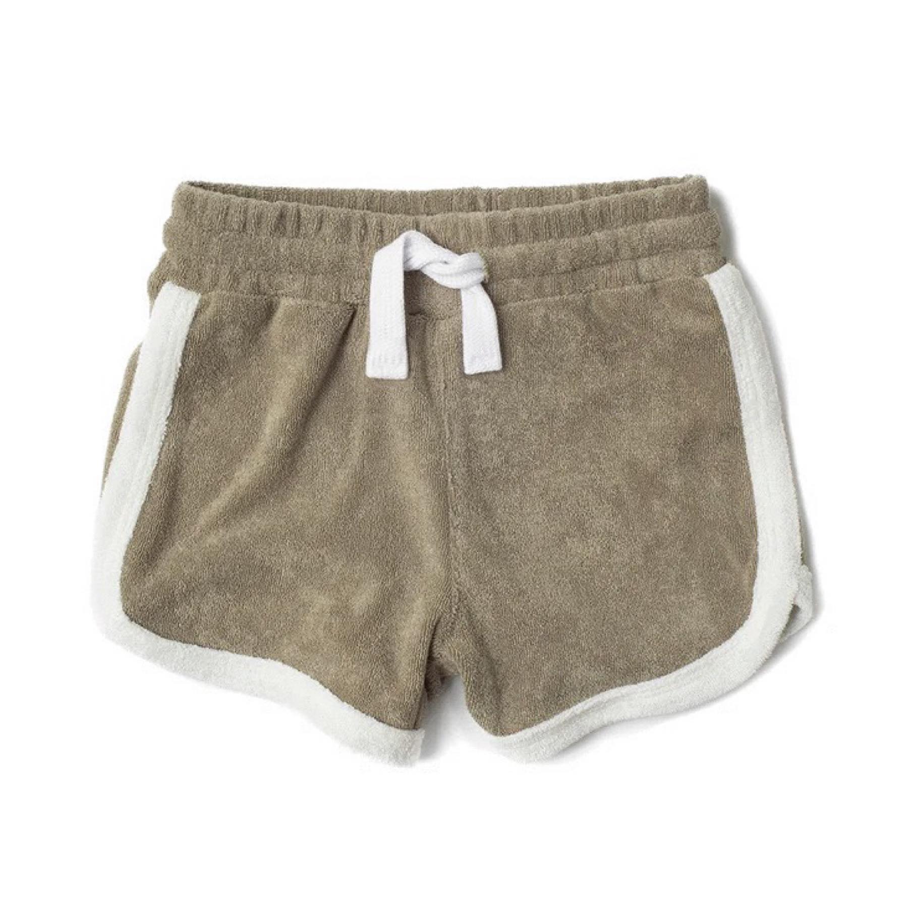 LB Terry Cloth Track Short - Khaki Green