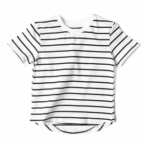 LB Pinstripe Tee - White and Black