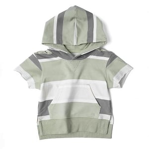 LB Short Sleeve Baja Hoodie - Desert Sage/Hazy Grey