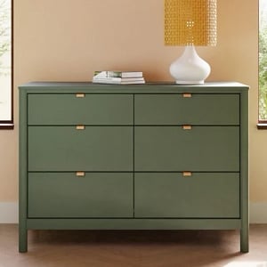 Babyletto Bondi 6-Drawer Assembled Dresser - Forest Green