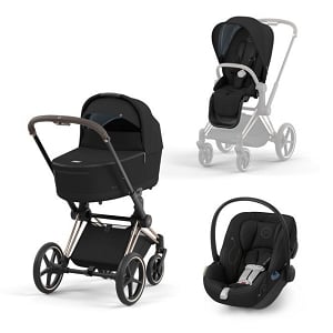 Cybex Priam 3-in-1 Travel System - Deep Black