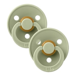 BIBS Pacifier 2 Pack Natural Rubber Latex - Sage/Sage