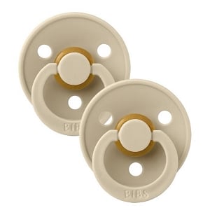 BIBS Pacifier 2 Pack Natural Rubber Latex - Vanilla/Vanilla