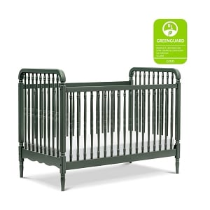 Liberty 3-in-1 Convertible Spindle Crib with Toddler Bed Conversion Kit - Forest Green