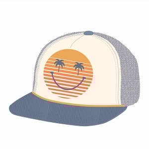 Golden Trucker Hat - Natural/Navy