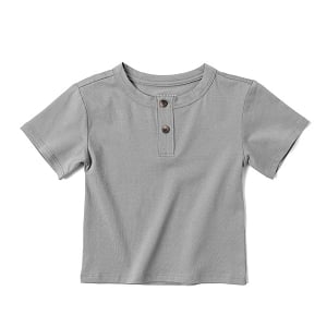 LB Jersey Henley Tee - Hazy Grey