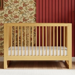 Nantucket 3-in-1 Convertible Crib with Toddler Bed Conversion Kit - Honey