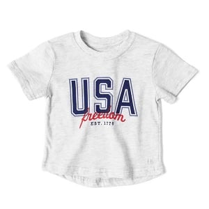 LB USA Tee - Light Heather Grey