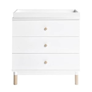 Babyletto Gelato 3-Drawer Changer Dresser with Removable Changing Tray - White / Washed Natural
