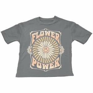 Flower Power Super Tee - Vintage Black