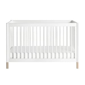 Babyletto Gelato 4-in-1 Convertible Crib with Toddler Bed Conversion Kit - White / Washed Natural