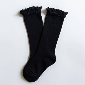 Little Stocking Co. Knee High Socks - Black Lace