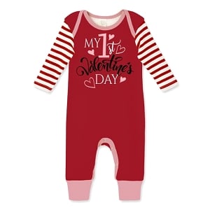 My 1st Valentine's Day Romper With Headband