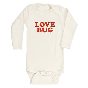 Red Love Bug Organic Long Sleeve Onesie 