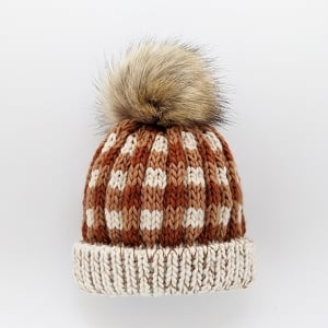 Sienna Buffalo Check Pom Beanie 