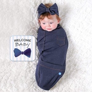 Blue Jean Baby Bunting Set 