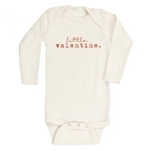 Little Valentine Organic Long Sleeve Onesie