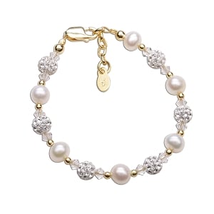 CM Charlotte - 14K Gold Plated Pearl Bracelet