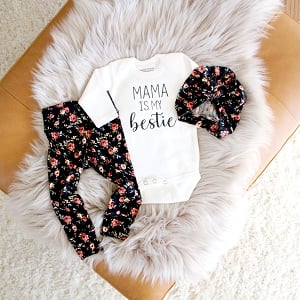 Exclusive Black Floral Mama's Bestie 