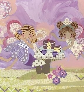 Fairy Tea Time Canvas Reproduction