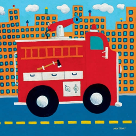Fire Truck Canvas Reproduction