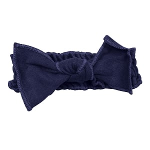 Indigo Smocked Tied Headband 