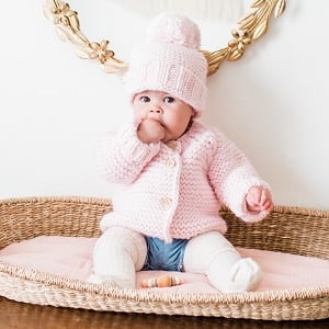 Knit Cardigan - Blush Pink