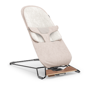 Uppababy Mira 2-in-1 Bouncer and Seat - Charlie - Sand Mélange | Silver Frame | Birch Wood