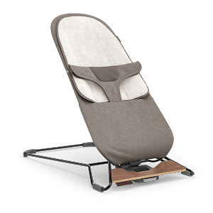 Mira 2-in-1 Bouncer and Seat - Wells - Dark Taupe Mélange | Black Frame | Walnut Wood